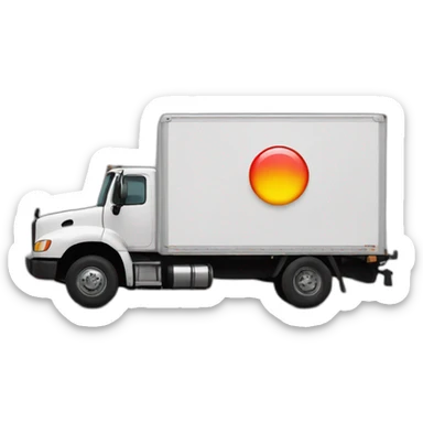 truck backing up with rear lights sticker