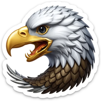 Silver Elder Scrolls Online eagle eating its tail Ouroboro sticker