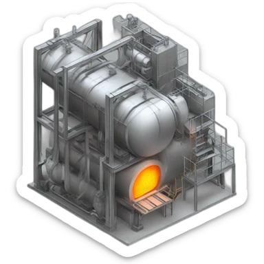 Continuous high temperature heat treatment equipment design drawing sticker