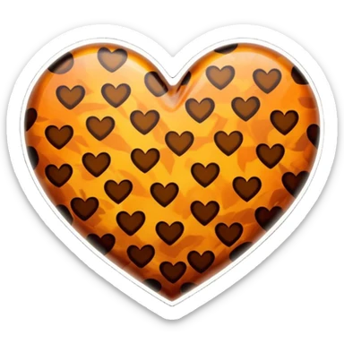 Heart with Tortoiseshell pattern sticker