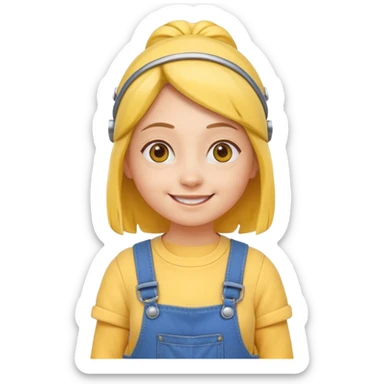Girl minion sticker