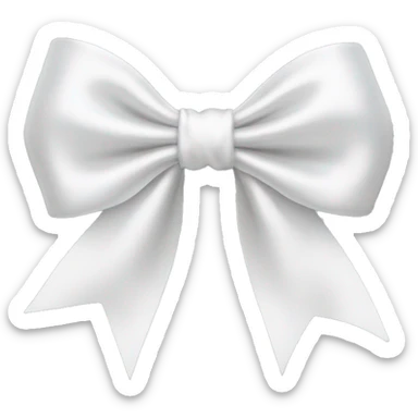 white satin bow sticker