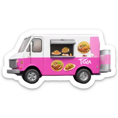 Barbie Toyota 2027 flying taco mini food truck  sticker