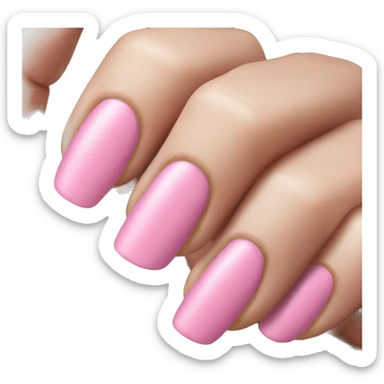 pink nails sticker