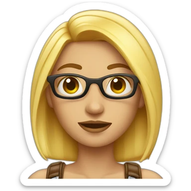 Selfie femme en cuir sticker