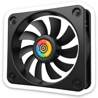 Gaming pc cabinet tab fan sticker