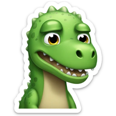 Sad Dino crying  sticker