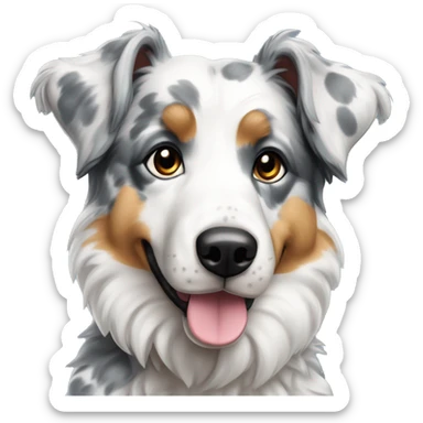 chien berger australien bleu merle bisous sticker
