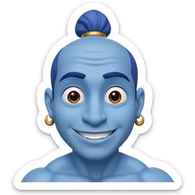 The genie from the cartoon Aladdin sticker