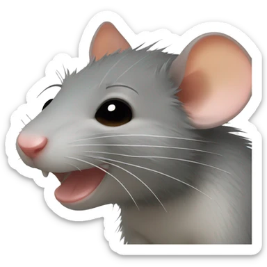 rat crying sticker