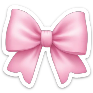 soft pink bow sticker