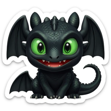 Toothless face only from how to train your Dragon sticker