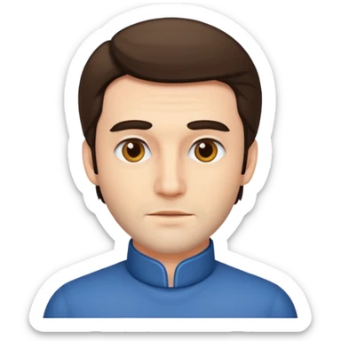 a man with sideburns sticker