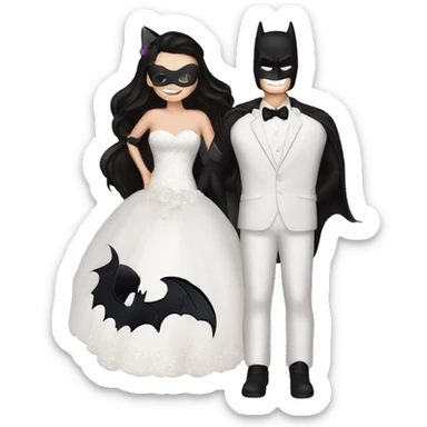 Batman & catwoman wedding  sticker