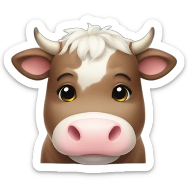 Cute little Chubby Cow  sticker