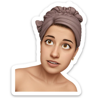 girl with brown eyes jewelry sticker