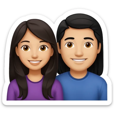 Hispanic woman with an asian guy sticker