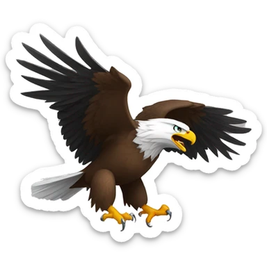 aggressive eagle sticker