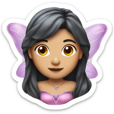 attractive brunette fairy  sticker