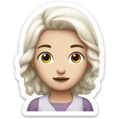 Sleepy girl and white skin  sticker