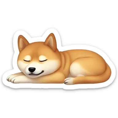 Shiba dog sleep sticker