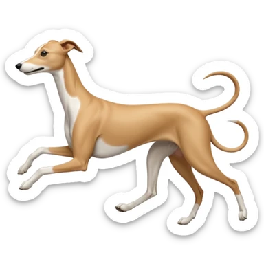 Greyhound running linear 𓃥 sticker