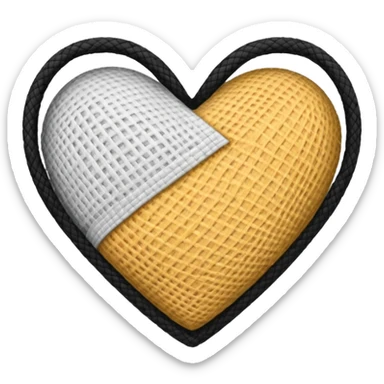 Black heart bandage sticker