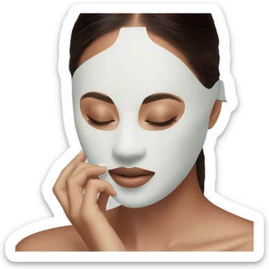 face mask skincare sticker