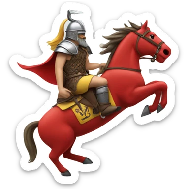 Ferrari with a viking logo on it sticker