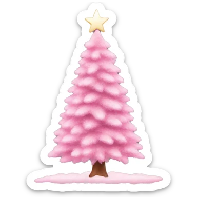 Aesthetic Christmas tree Pink￼ sticker
