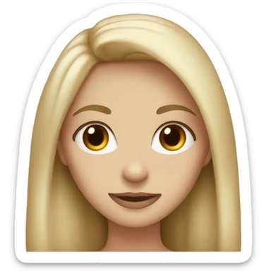 Pale dark blonde girl with hazel eyes  sticker