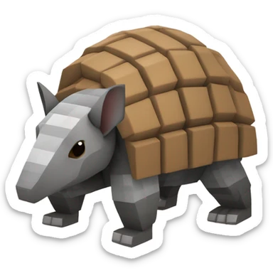 minecraft armadillo  sticker