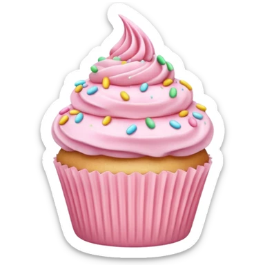 Pastel Pink Cupcake sticker