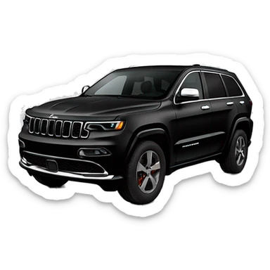 2024 Black Jeep grand Cherokee L no chrome sticker