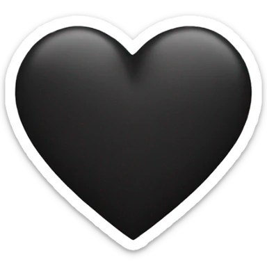 Black heart  sticker