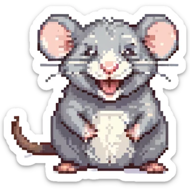 laughing rat sticker