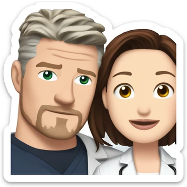 Eric Dane and chyler Leigh in greys anatomy  sticker