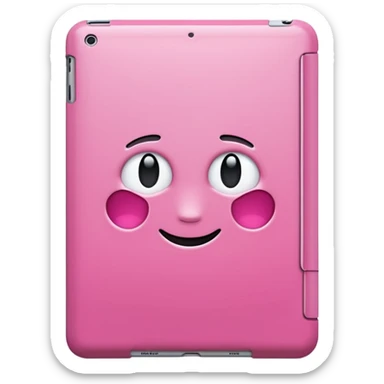 Make a iPad with pink case sticker