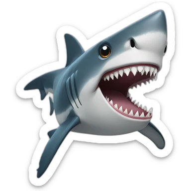 shark laughing sticker