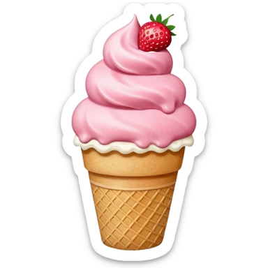  Create a strawberry ice cream with rice on it sticker