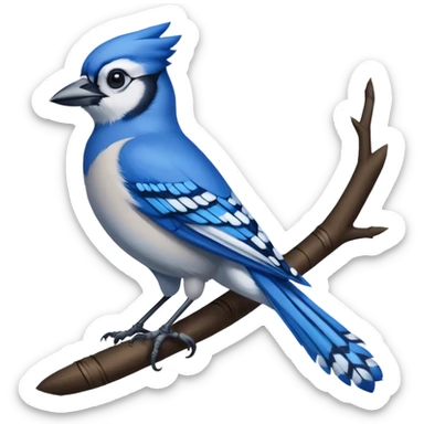 Blue Jay, full body sticker