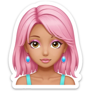 Pink Aesthetic Gyaru Summer Girl sticker