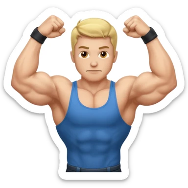 make an emoji of a developer showing bicepts sticker