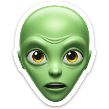Cara de alien llorando  sticker