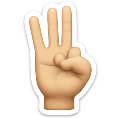 crossing two fingers sticker