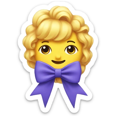 A K-pop sign with a bow  sticker