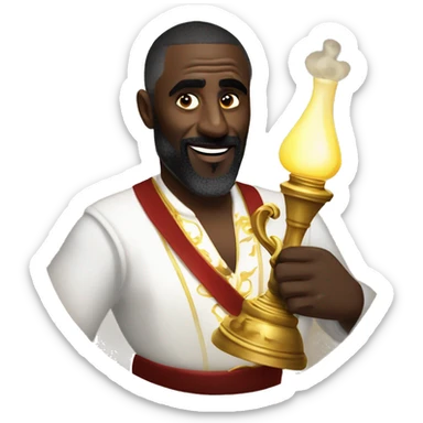 idris elba genie with lamp sticker