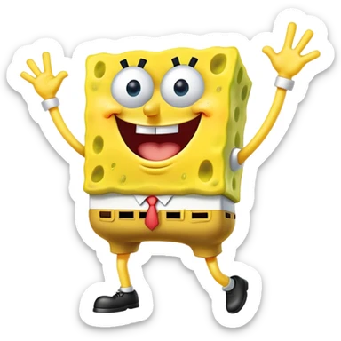 SpongeBob SquarePants character twerking sticker