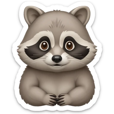 Calm, friendly raccoon mascot for an educational app.
Soft rounded shapes, gentle face, no sharp edges.
Minimal details, clean outline, neutral cool colors.
Relaxed, supportive expression.
Simple, slightly chubby body, easy to animate.
ASD-friendly, calm guide vibe n cute. sticker