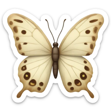 cream butterfly  sticker